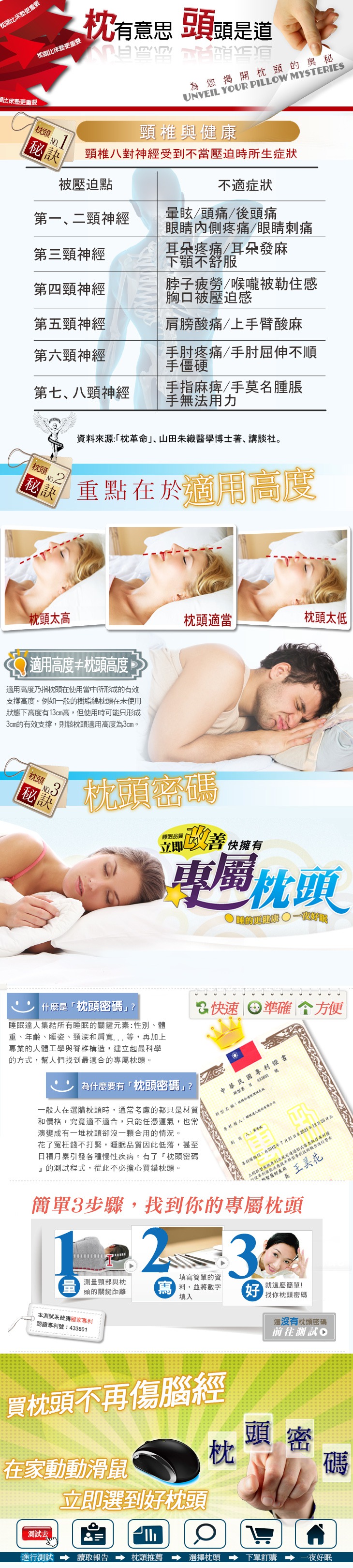 如何挑選枕頭 枕頭密碼 記憶枕 乳膠枕 失眠 睡不好 肩頸僵硬 手指麻痺 睡眠達人 頭痛頭暈